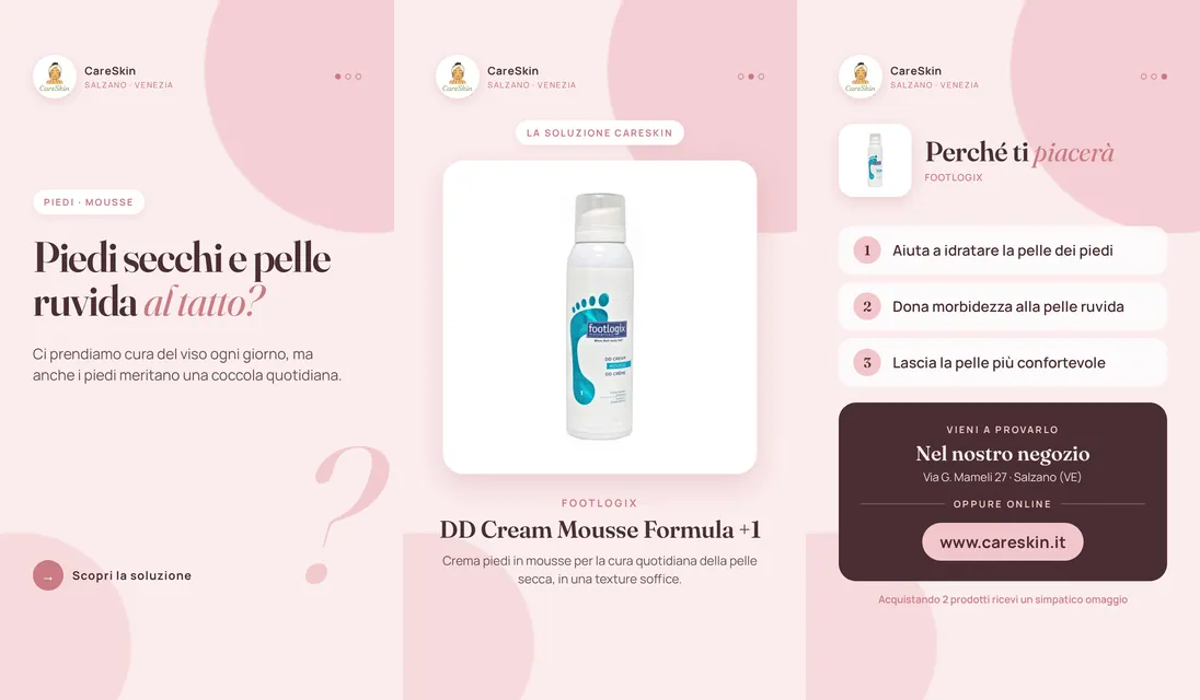 Le 3 storie di Footlogix DD Cream Mousse Formula +1