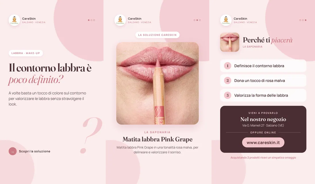 Le 3 storie di La Saponaria Matita labbra Pink Grape