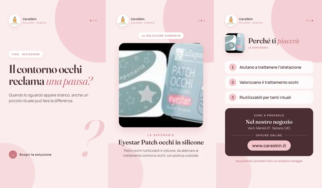 Le 3 storie di La Saponaria Eyestar Patch occhi in silicone