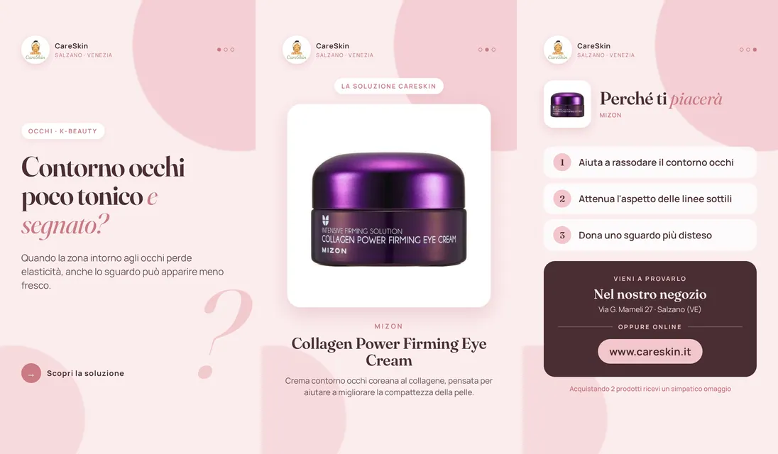 Le 3 storie di Mizon Collagen Power Firming Eye Cream
