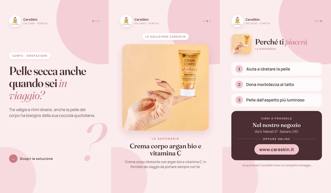 Le 3 storie di La Saponaria Crema corpo argan bio e vitamina C