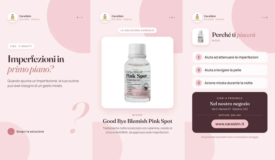 Le 3 storie di Mizon Good Bye Blemish Pink Spot