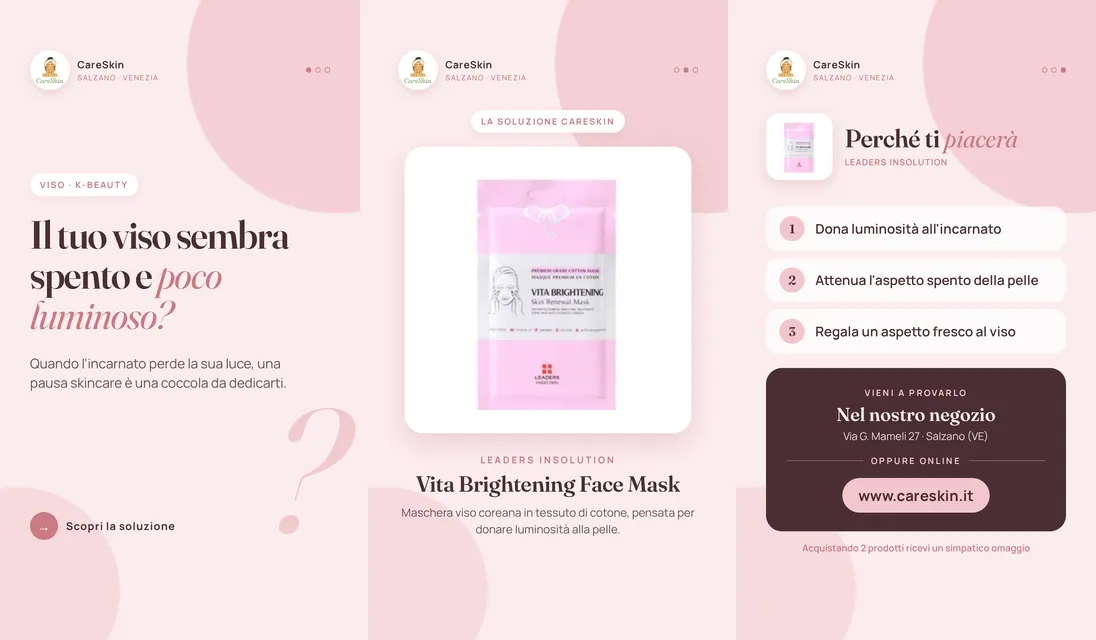 Le 3 storie di Leaders Insolution Vita Brightening Face Mask