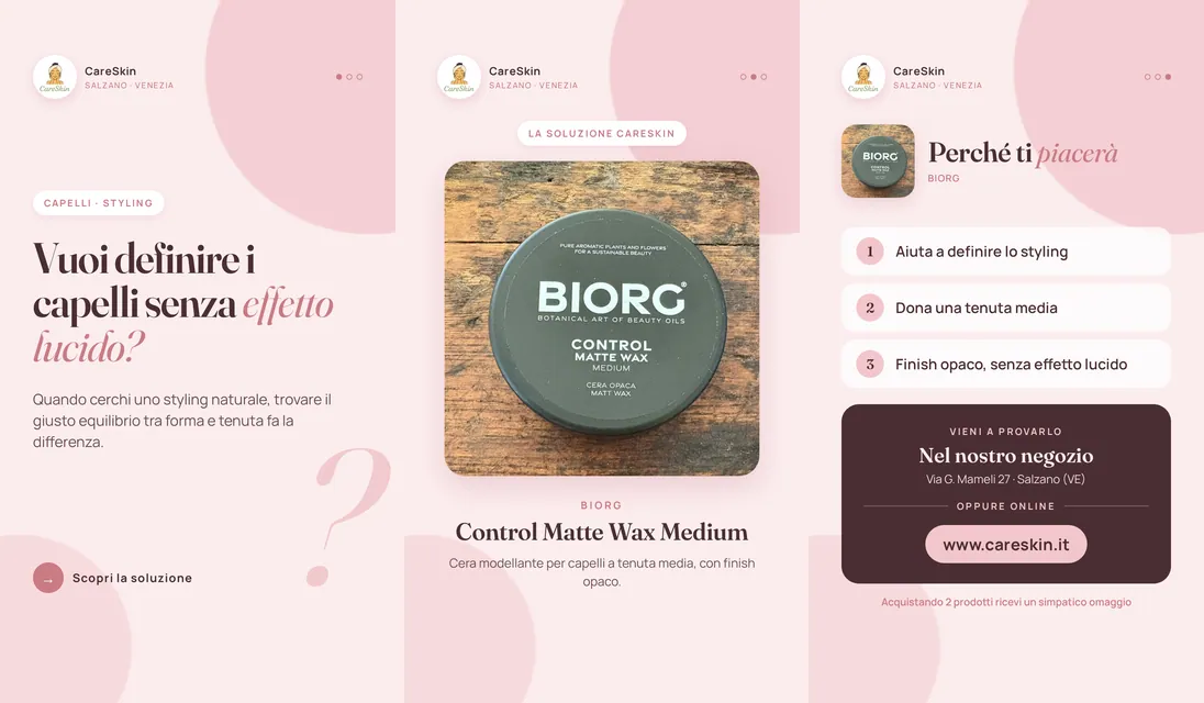 Le 3 storie di BIORG Control Matte Wax Medium