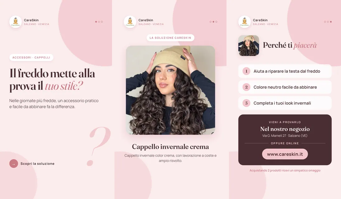 Le 3 storie di Cappello invernale crema