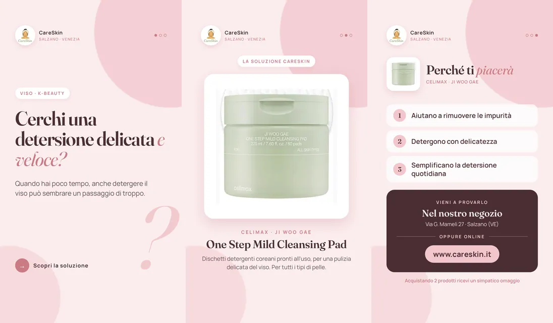 Le 3 storie di Celimax · Ji Woo Gae One Step Mild Cleansing Pad