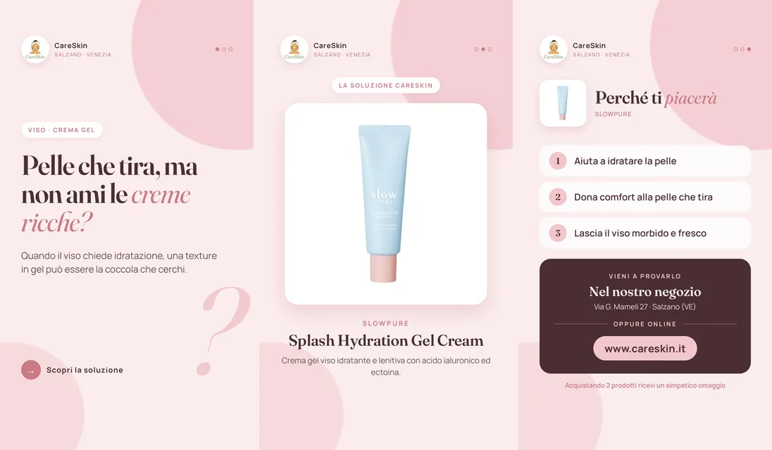 Le 3 storie di Slowpure Splash Hydration Gel Cream
