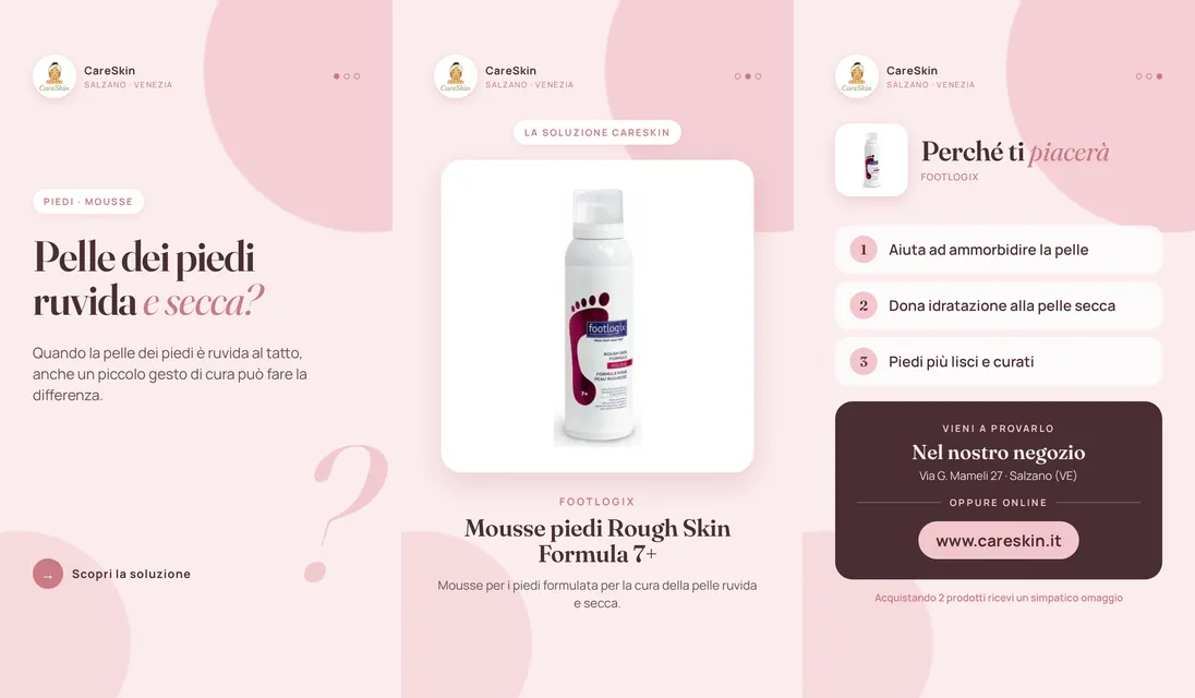 Le 3 storie di Footlogix Mousse piedi Rough Skin Formula 7+