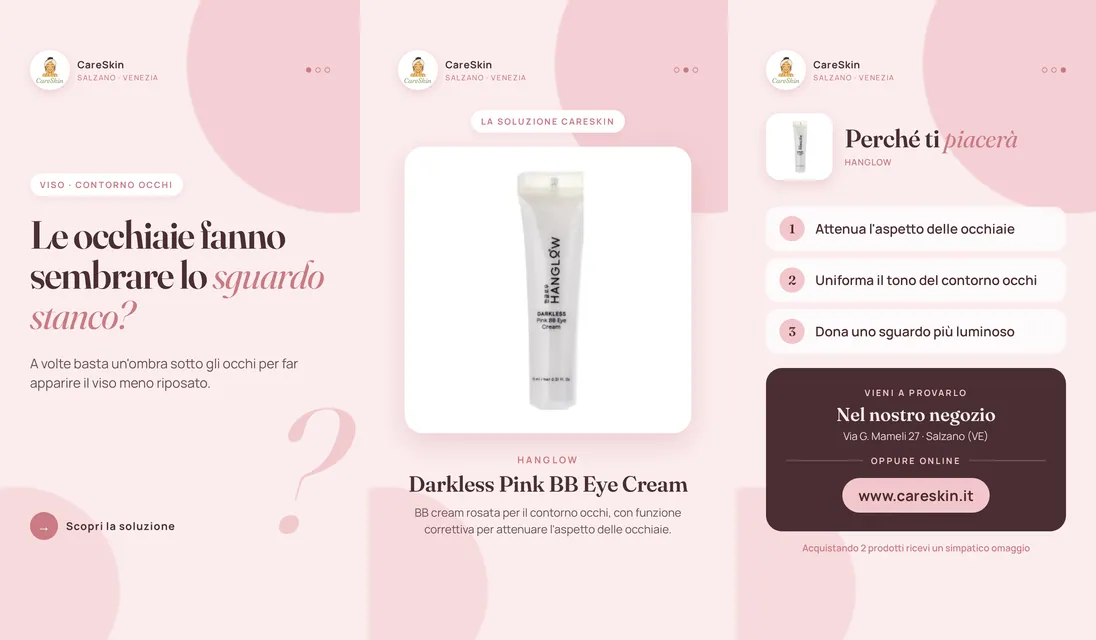 Le 3 storie di HanGlow Darkless Pink BB Eye Cream