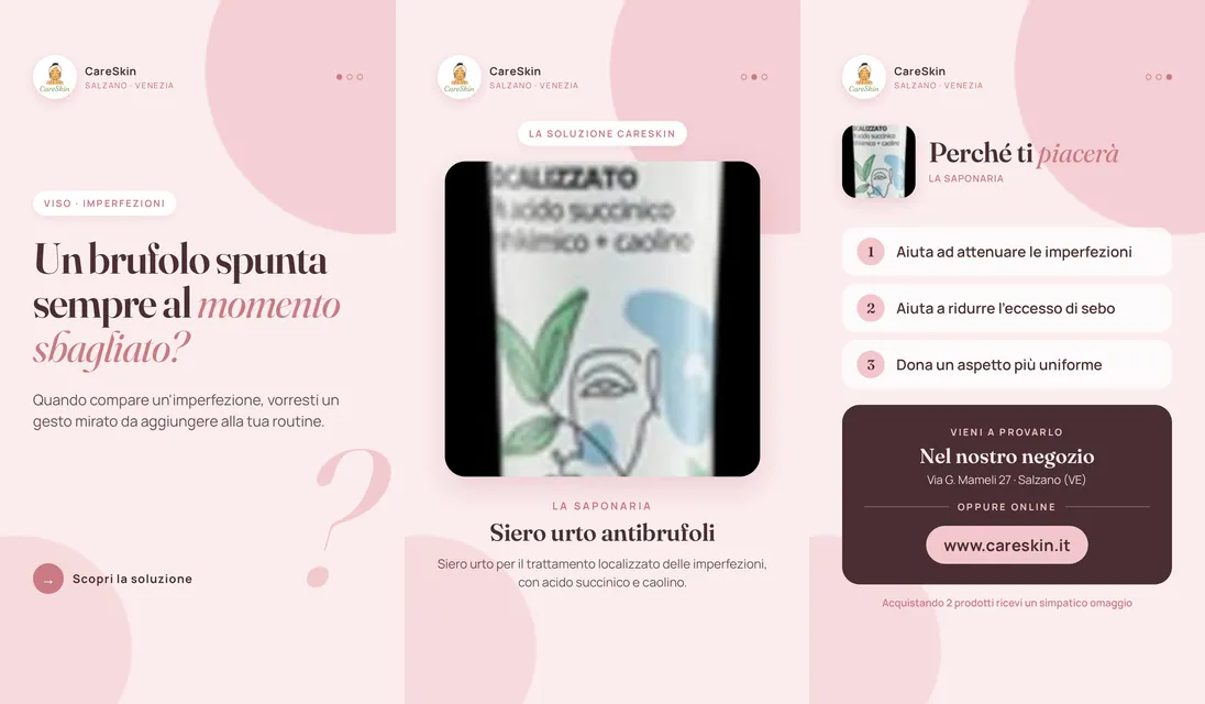 Le 3 storie di La Saponaria Siero urto antibrufoli