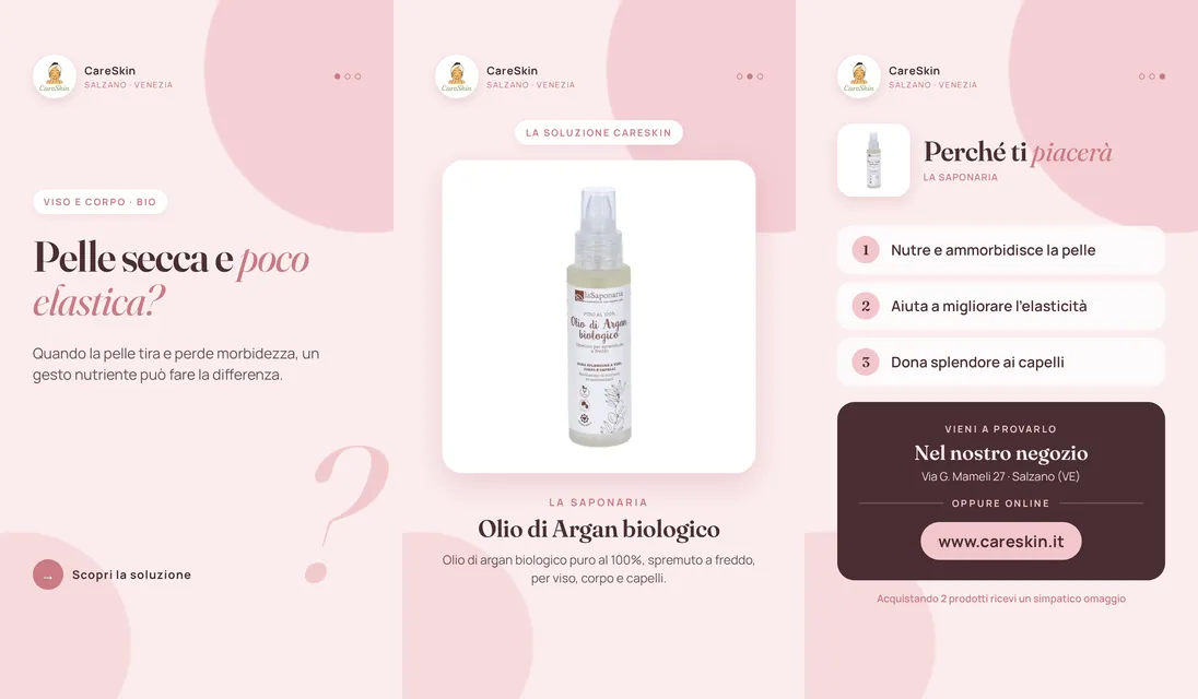 Le 3 storie di La Saponaria Olio di Argan biologico