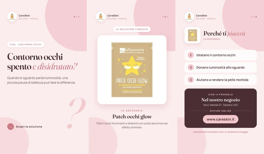 Le 3 storie di La Saponaria Patch occhi glow