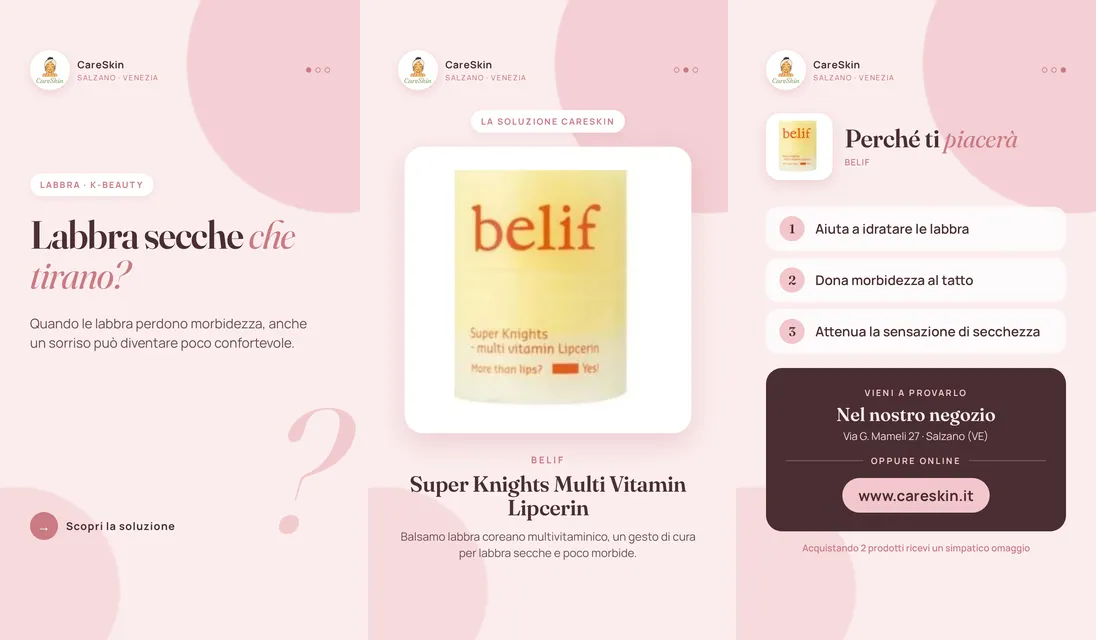Le 3 storie di Belif Super Knights Multi Vitamin Lipcerin