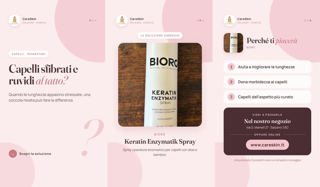 Le 3 storie di Biorò Keratin Enzymatik Spray