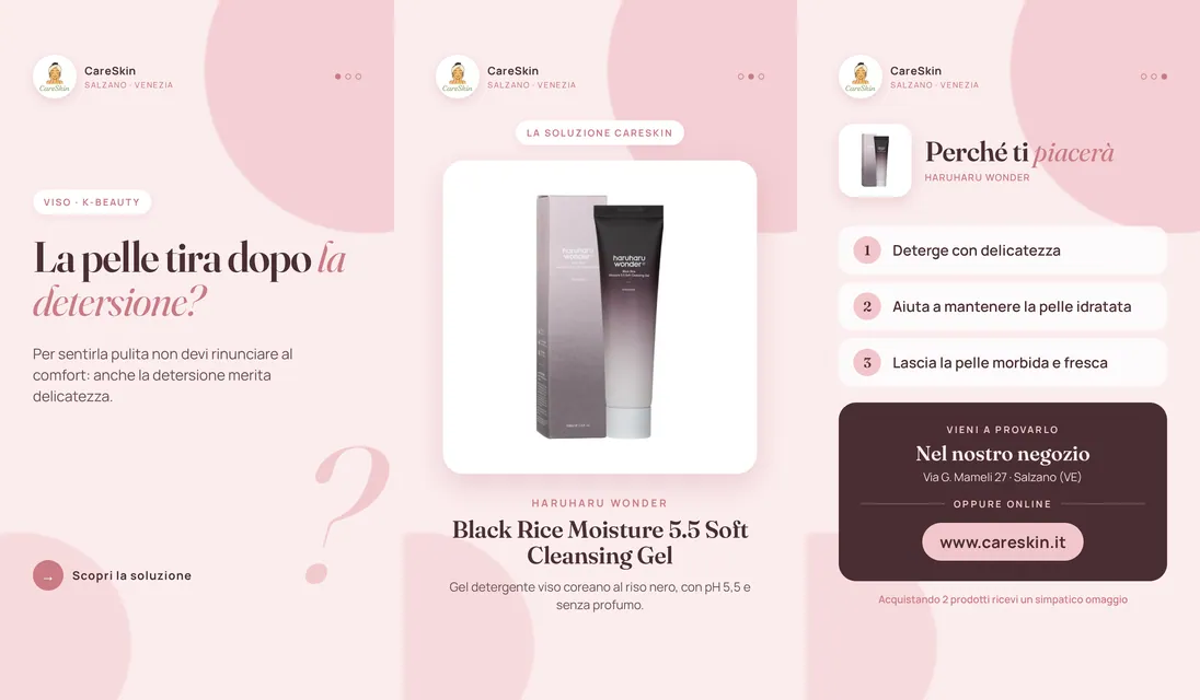 Le 3 storie di Haruharu Wonder Black Rice Moisture 5.5 Soft Cleansing Gel