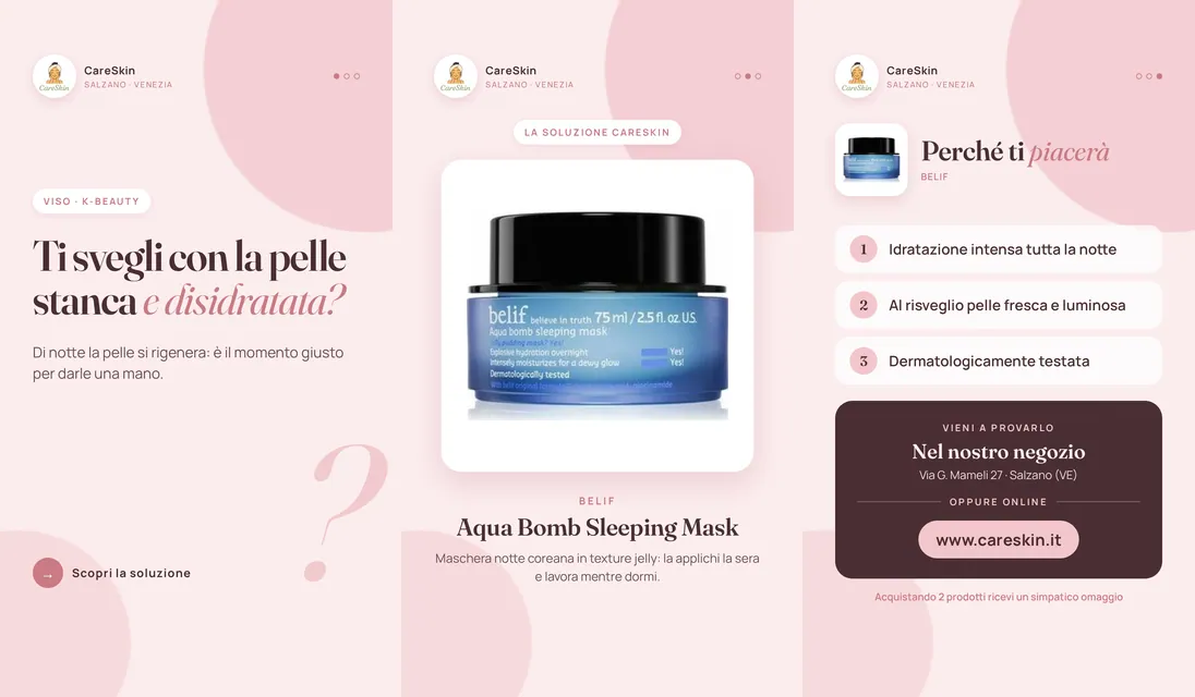 Le 3 storie di Belif Aqua Bomb Sleeping Mask