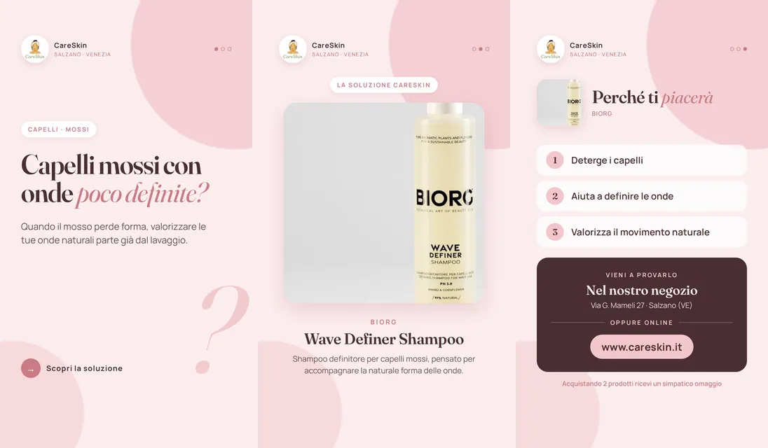 Le 3 storie di Biorg Wave Definer Shampoo