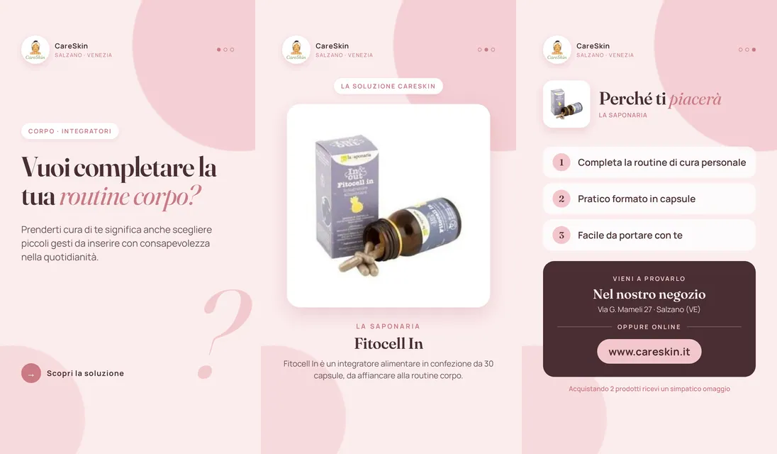 Le 3 storie di La Saponaria Fitocell In