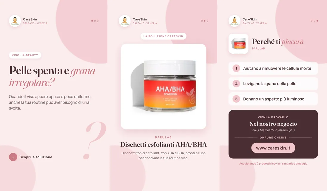 Le 3 storie di Barulab Dischetti esfolianti AHA/BHA