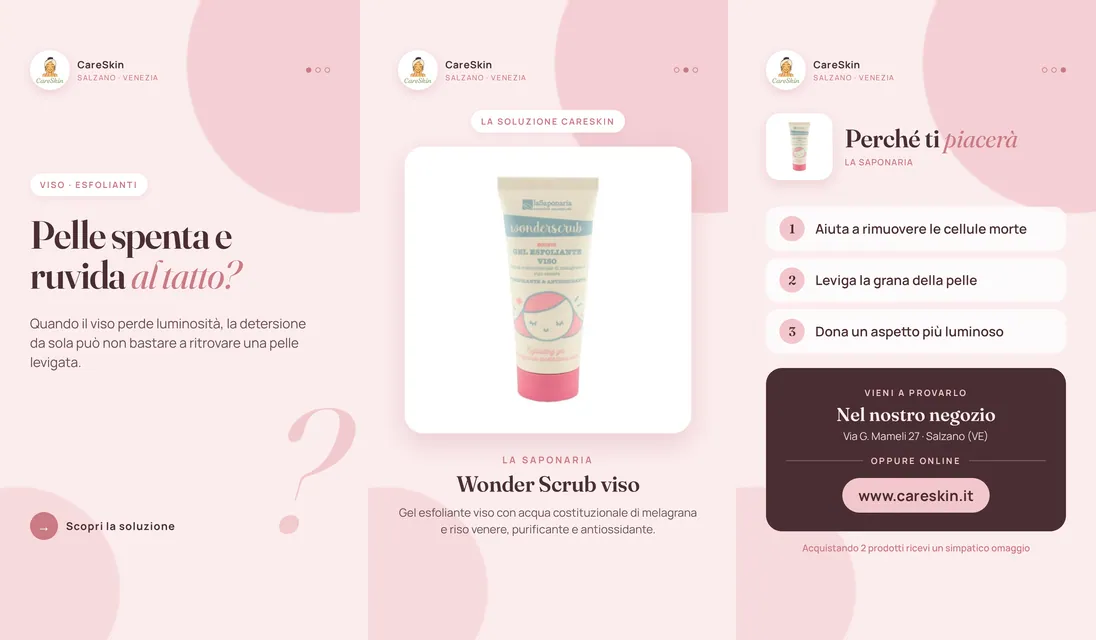 Le 3 storie di La Saponaria Wonder Scrub viso