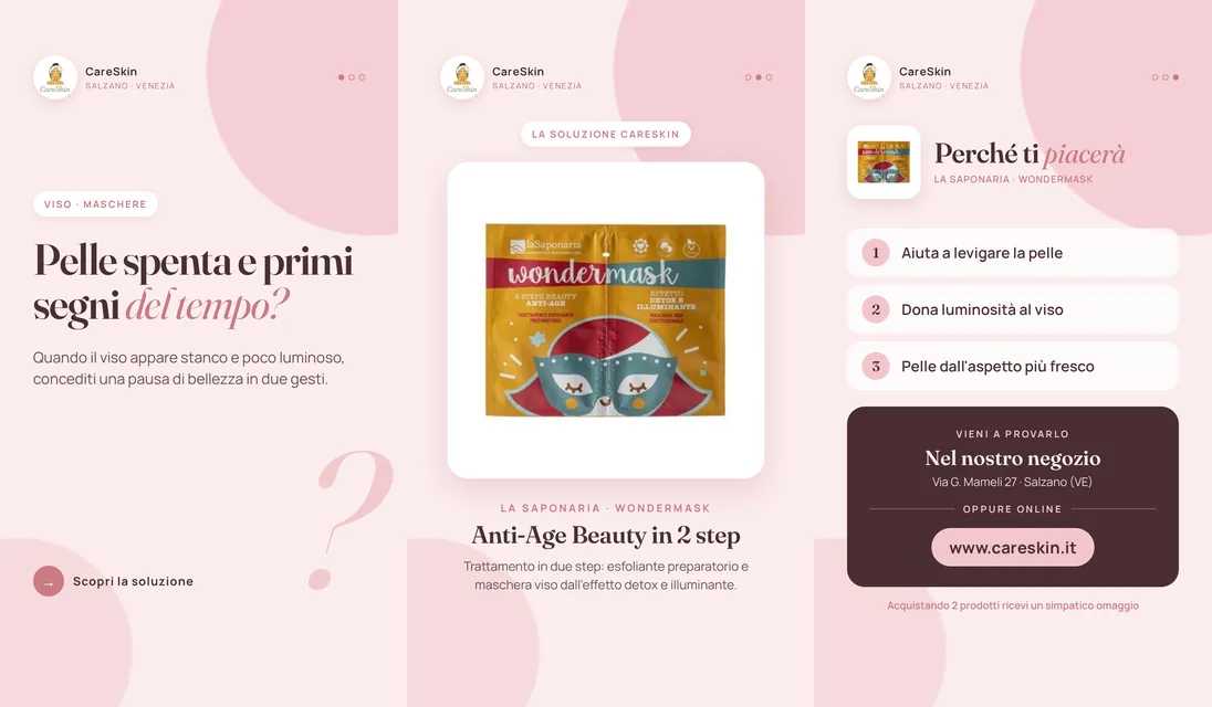 Le 3 storie di La Saponaria · Wondermask Anti-Age Beauty in 2 step