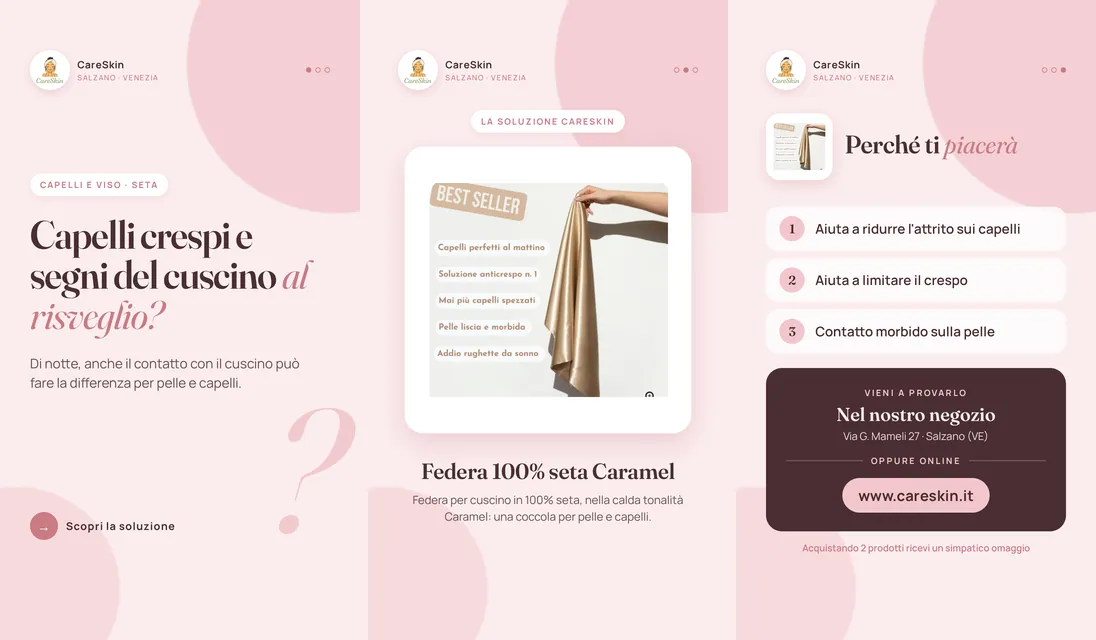 Le 3 storie di Federa 100% seta Caramel