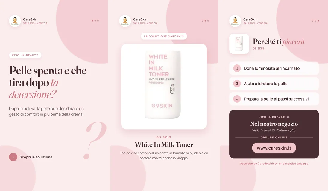 Le 3 storie di G9 Skin White In Milk Toner