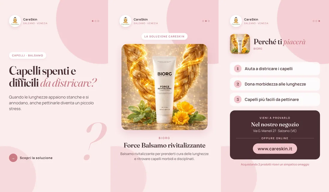 Le 3 storie di BIORG Force Balsamo rivitalizzante