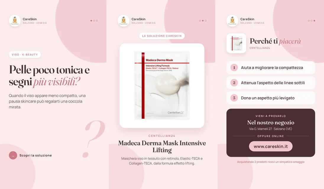 Le 3 storie di Centellian24 Madeca Derma Mask Intensive Lifting