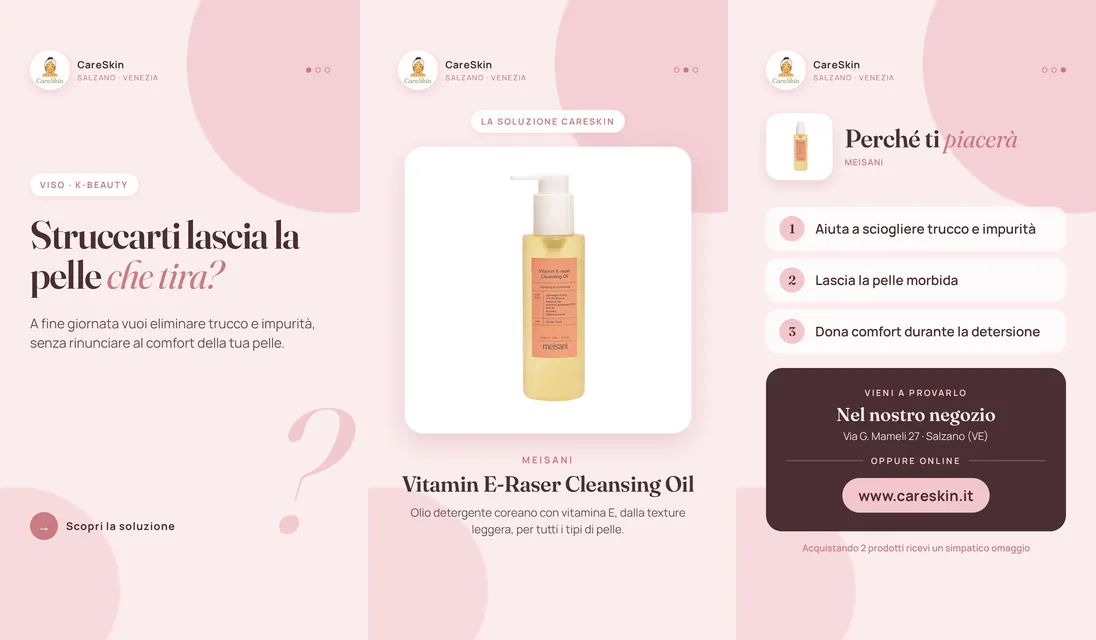 Le 3 storie di Meisani Vitamin E-Raser Cleansing Oil