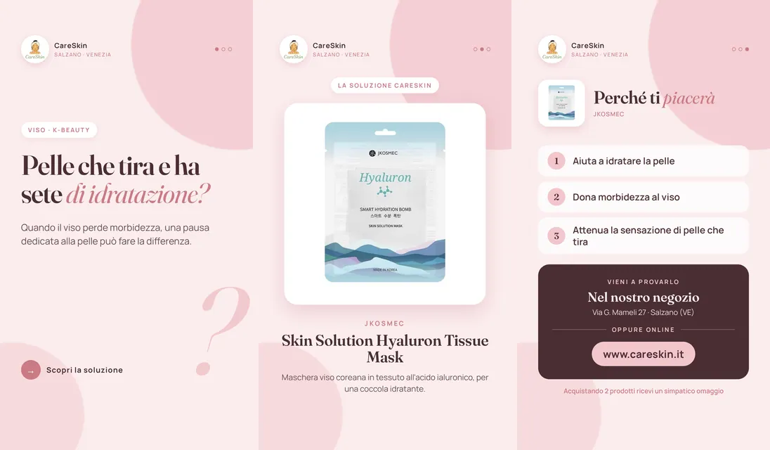 Le 3 storie di Jkosmec Skin Solution Hyaluron Tissue Mask