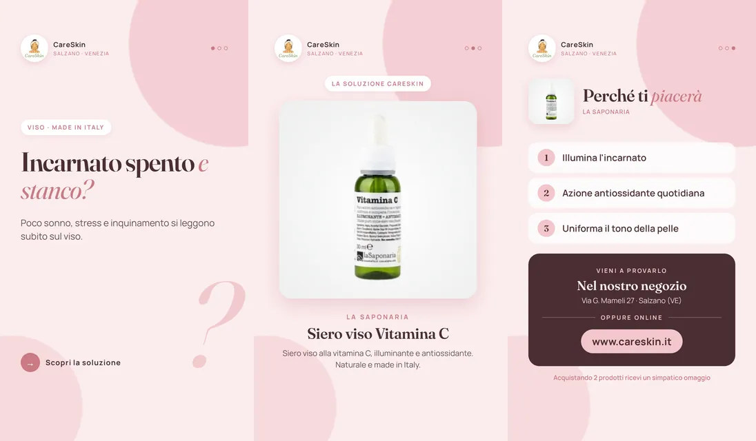 Le 3 storie di La Saponaria Siero viso Vitamina C
