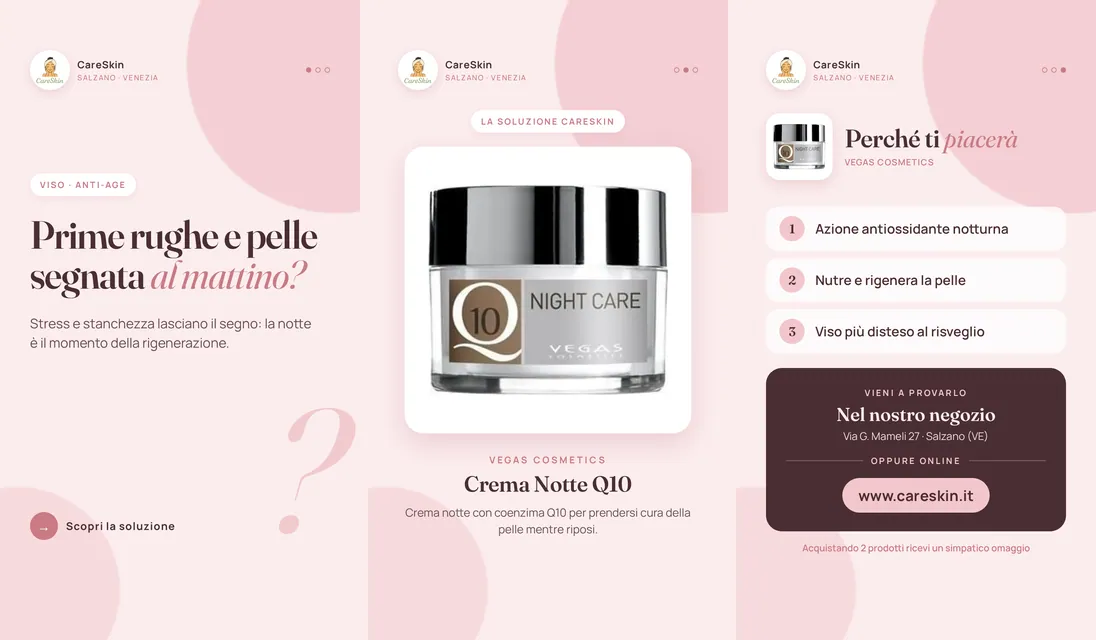 Le 3 storie di Vegas Cosmetics Crema Notte Q10