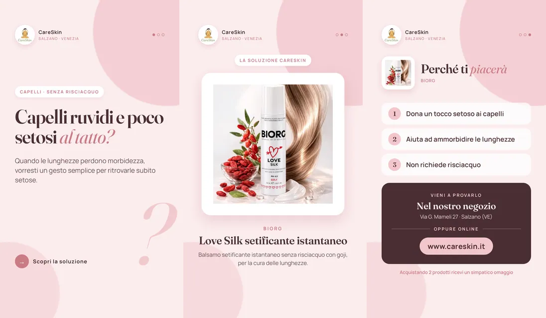 Le 3 storie di Biorg Love Silk setificante istantaneo