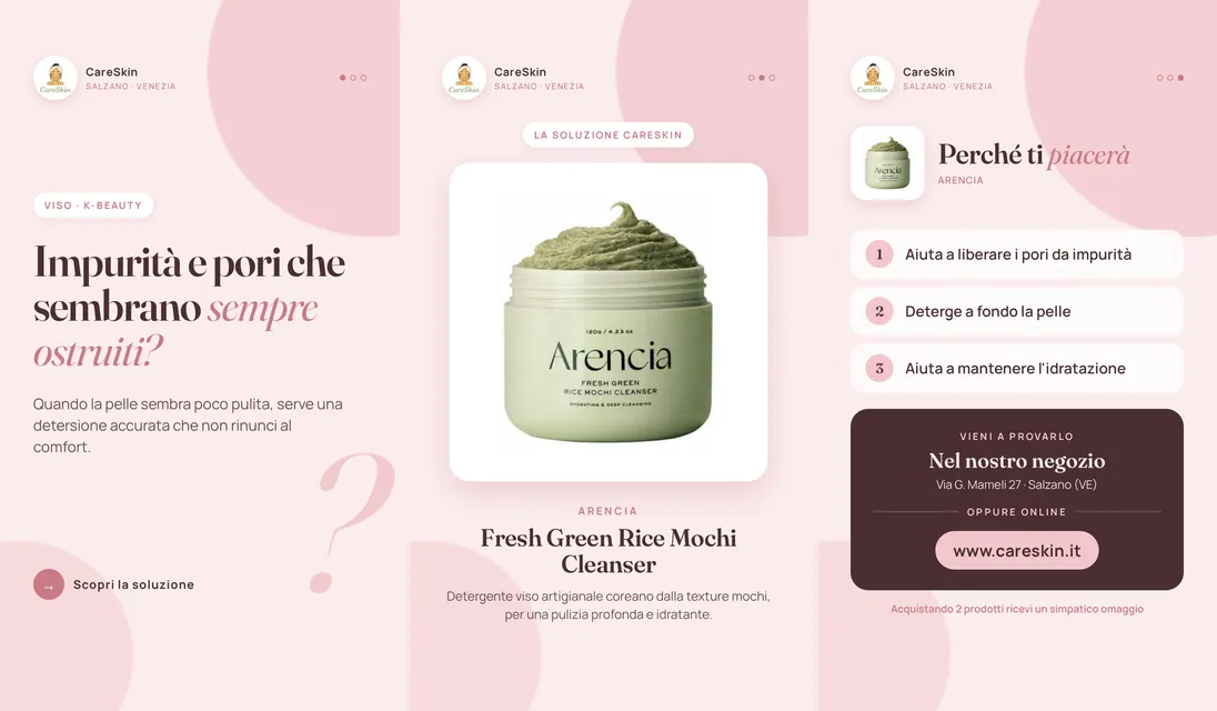 Le 3 storie di Arencia Fresh Green Rice Mochi Cleanser