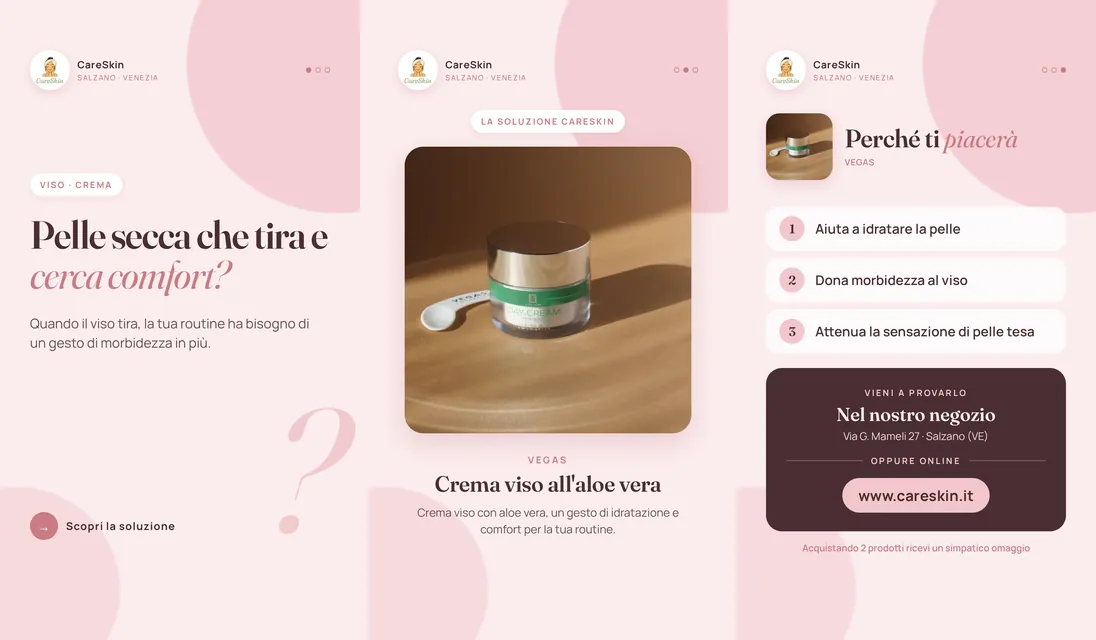 Le 3 storie di Vegas Crema viso all'aloe vera