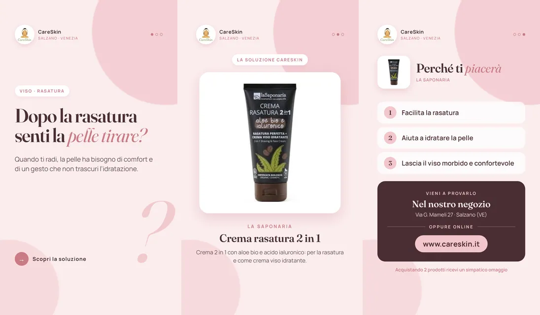 Le 3 storie di La Saponaria Crema rasatura 2 in 1
