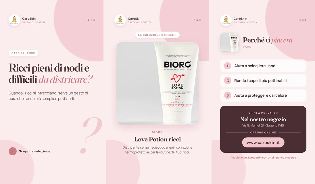 Le 3 storie di BIORG Love Potion ricci
