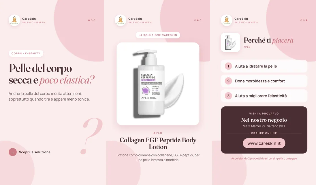 Le 3 storie di APLB Collagen EGF Peptide Body Lotion
