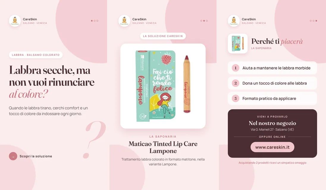 Le 3 storie di La Saponaria Maticao Tinted Lip Care Lampone