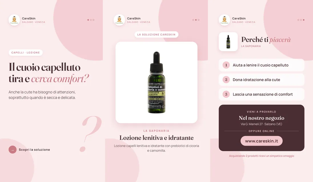 Le 3 storie di La Saponaria Lozione lenitiva e idratante