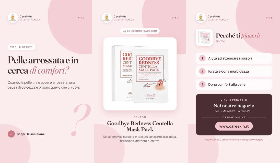 Le 3 storie di Benton Goodbye Redness Centella Mask Pack