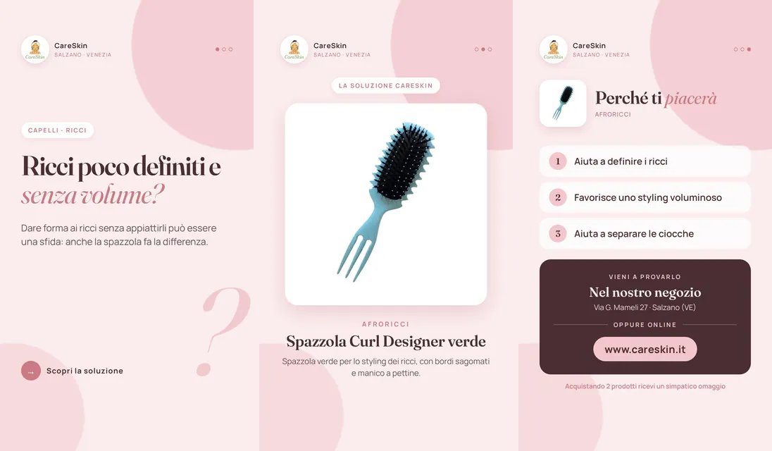 Le 3 storie di Afroricci Spazzola Curl Designer verde