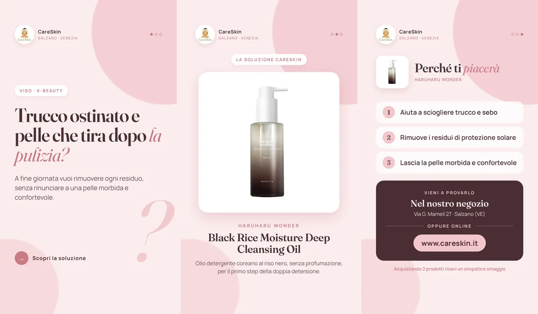 Le 3 storie di Haruharu Wonder Black Rice Moisture Deep Cleansing Oil