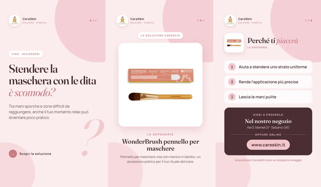 Le 3 storie di La Saponaria WonderBrush pennello per maschere