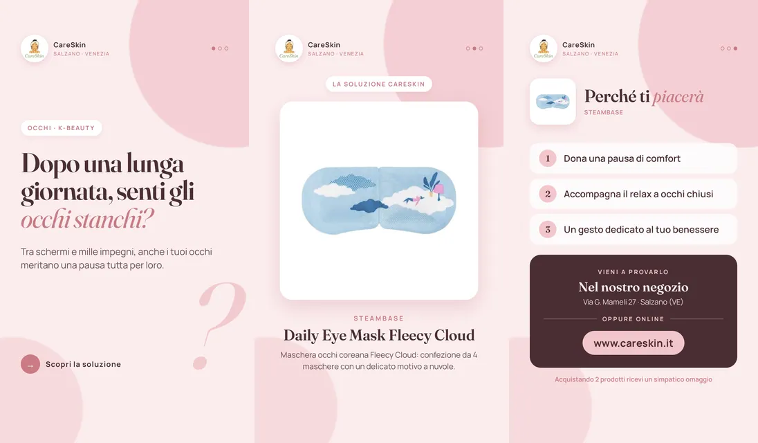 Le 3 storie di Steambase Daily Eye Mask Fleecy Cloud